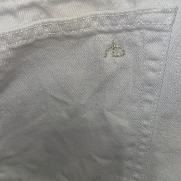 Rag & Bone White Carpenter Cuffed Hem Denim Shorts - Picture 4 of 10